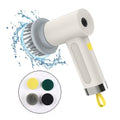 Multifunctional Handheld Cordless Electric Cleaning Brush(Ivory White)