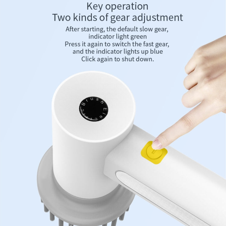 Multifunctional Handheld Cordless Electric Cleaning Brush(Ivory White)