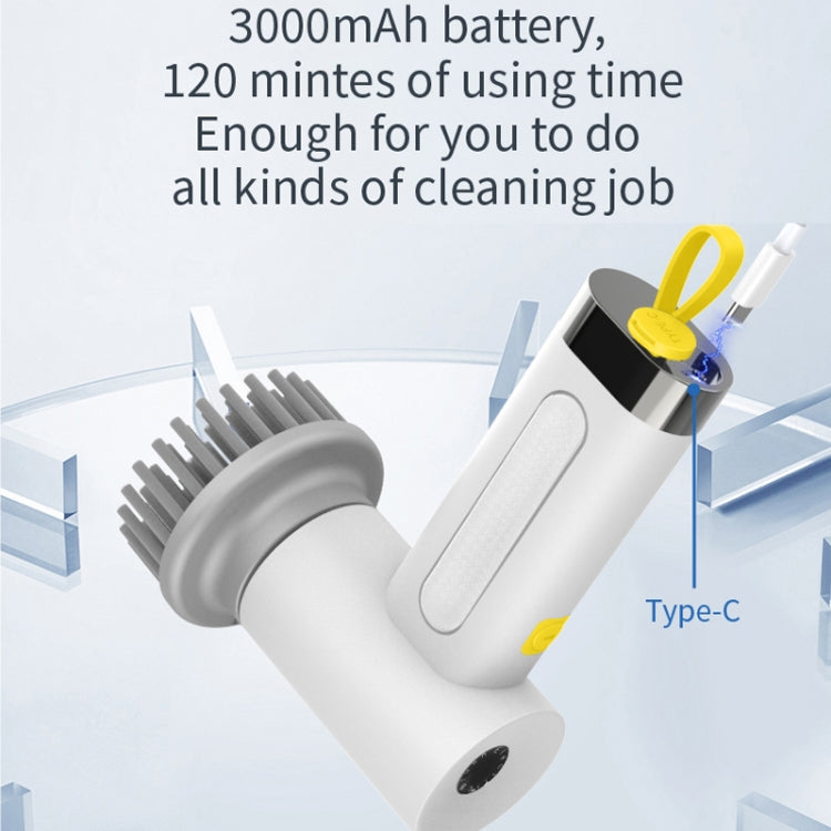 Multifunctional Handheld Cordless Electric Cleaning Brush(Ivory White)