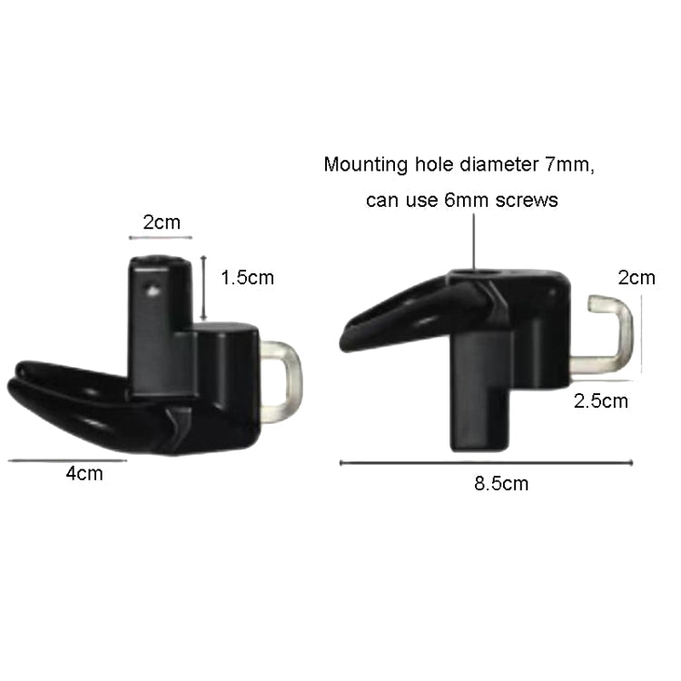 Bullhead Helmet Lock Hooks Front Universal No-Punch Motorcycle Bike Storage Hook(Black)