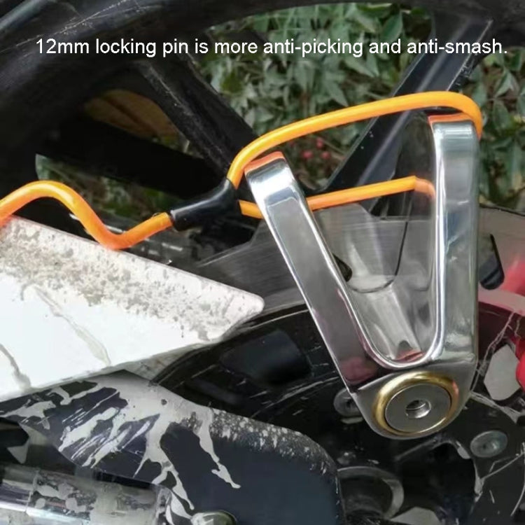 Electrical Vehicle Triangle Disc Brake Lock Universal Alloy Steel Anti-Theft Lock Scooter Padlock(Silver)