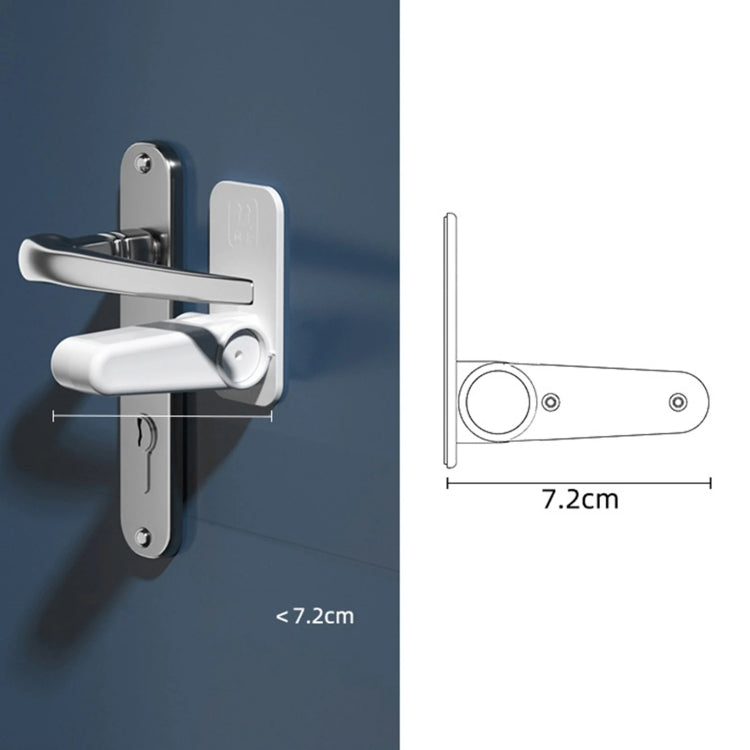 Children Safe Lock Door Handle Fixed Anti-Opening Lock(White)