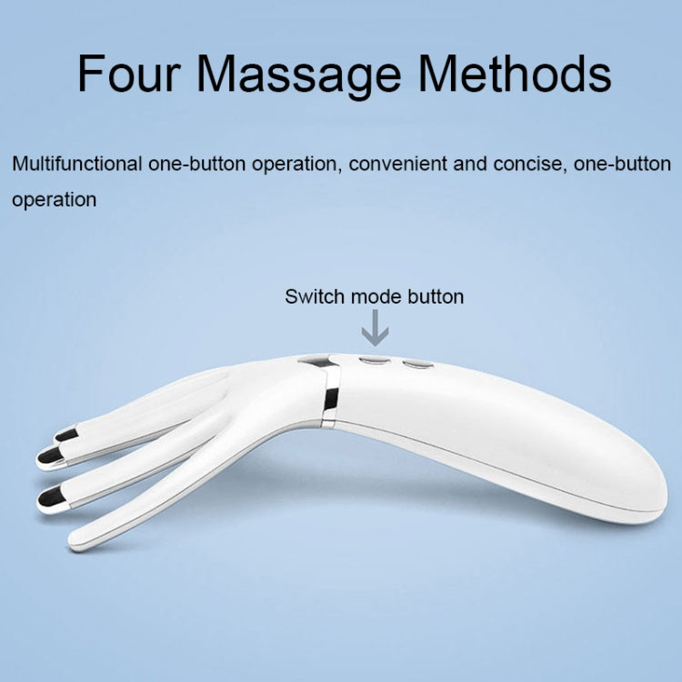 Mini Charging Electric Head Massager Multifunctional Heated Vibration Massage Comb(Pearl White)