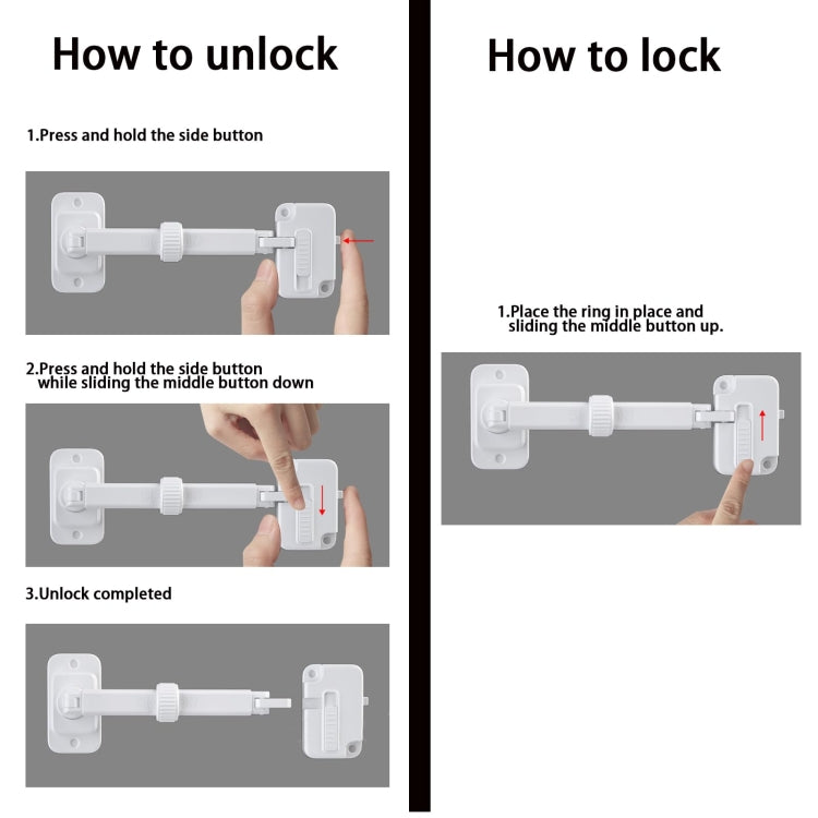 Window Limator Lock Children Safety Lock Anti-Theft Window Lock(White)