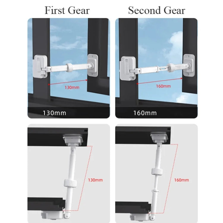 Window Limator Lock Children Safety Lock Anti-Theft Window Lock(White)