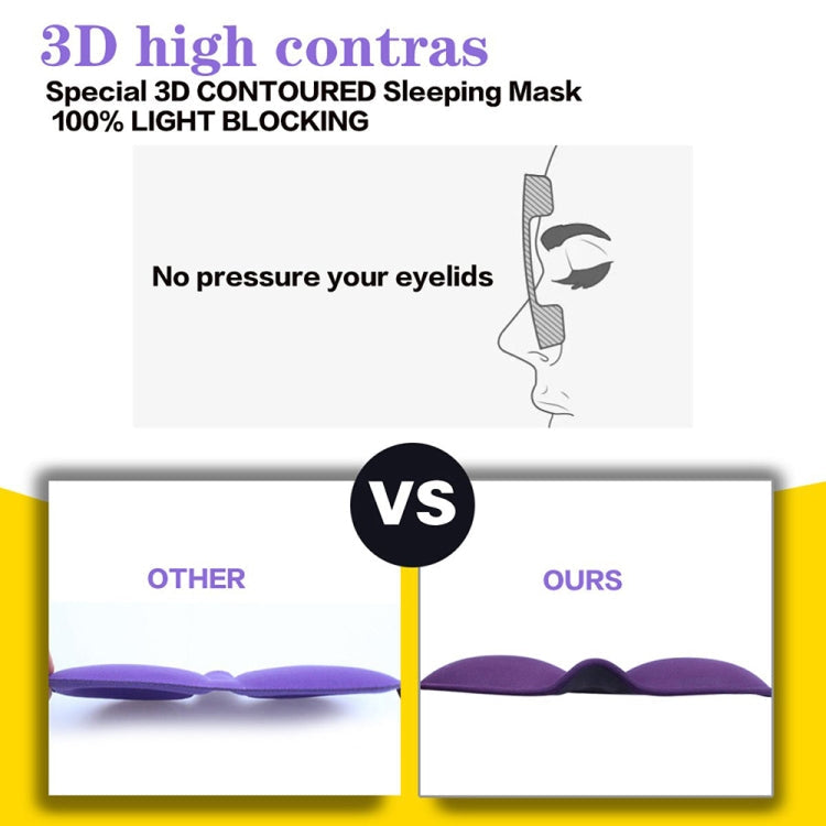 3D Adjustable Silicone Anti-slip Sleep Eye Mask Three-dimensional Memory Foam Eye Protection Mask(Black)