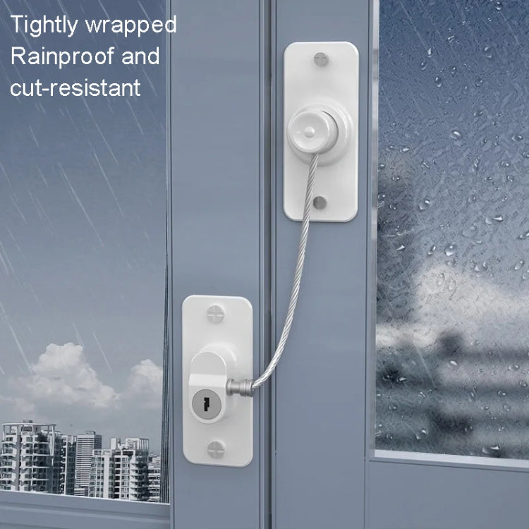 Multifunctional Children Window Safety Lock With Key Refrigerator Cabinet Lock Dual Purpose Limator(Black)