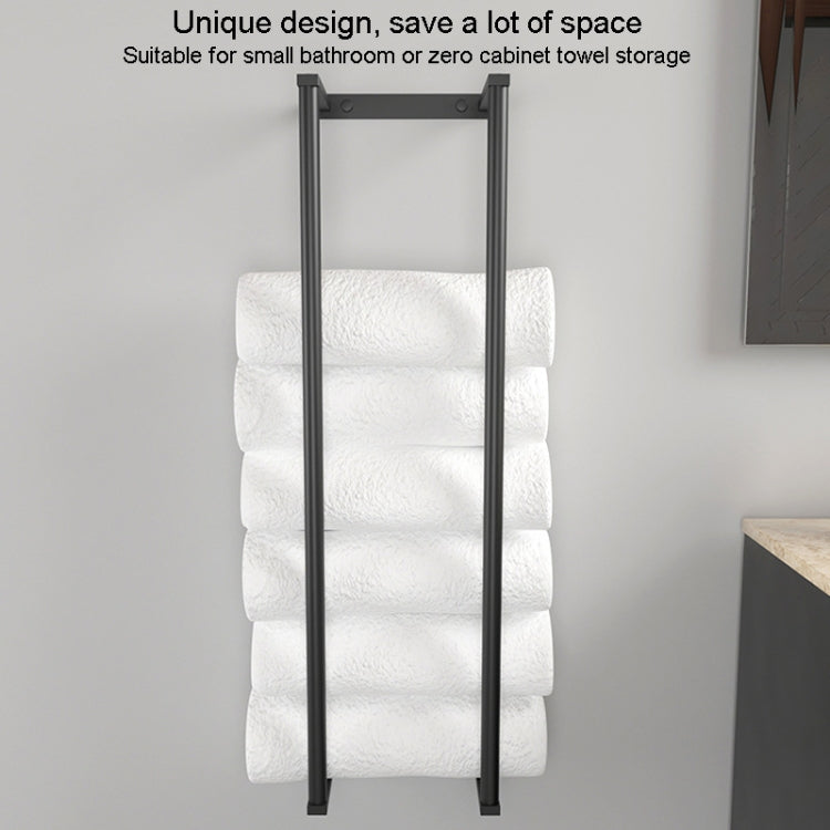 Stainless Steel Bathroom Wall Towel Bar Wall Mounted Towel Storage Rack(Gold)