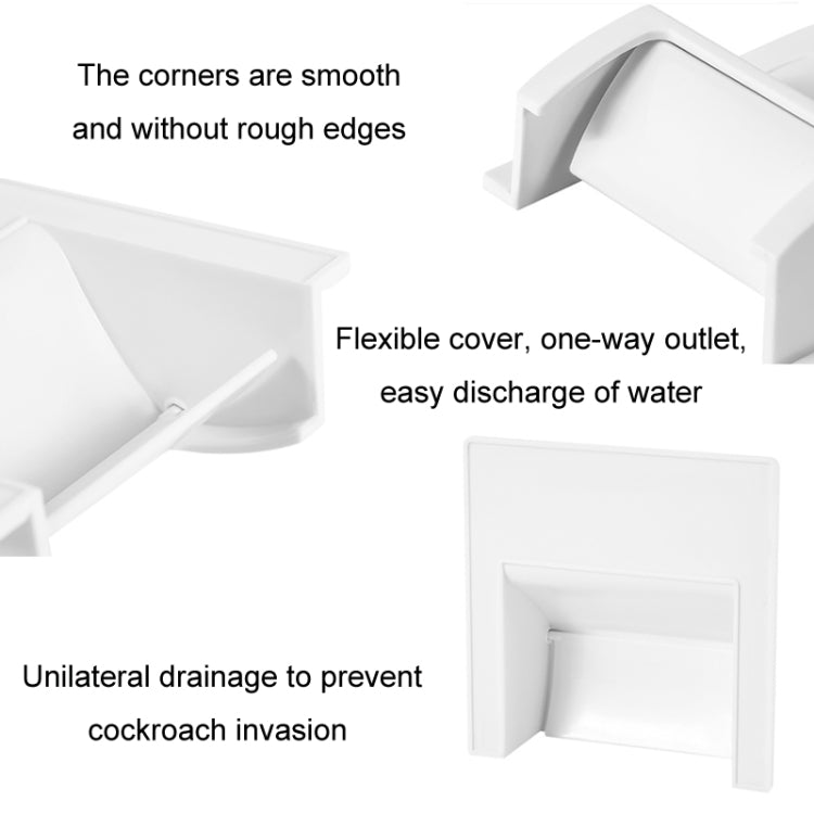 Bathroom Toilet Sewer Mouth Anti-mosquito Cockroach Baffle(White)