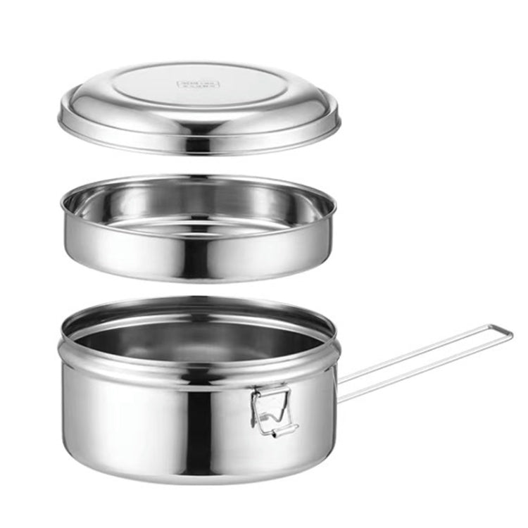 16cm Double Layer 304 Stainless Steel Round Lunch Box