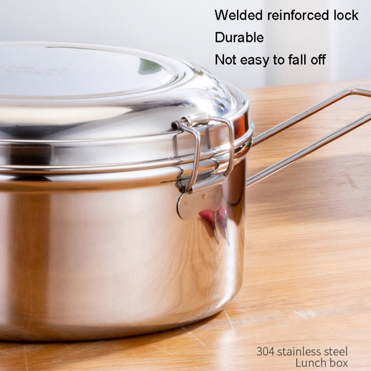 14cm Single Layer 304 Stainless Steel Round Lunch Box