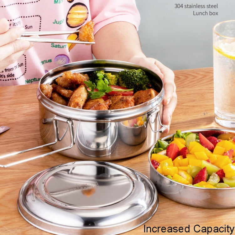 16cm Single Layer 304 Stainless Steel Round Lunch Box