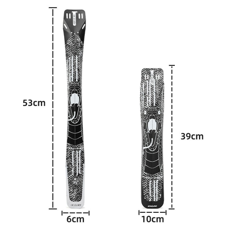 ENLEE E-641316 6pcs /Set Bicycle Extended Front And Rear Mudguards Road Bike Quick Detachable Fenders, Style: Diamond Model