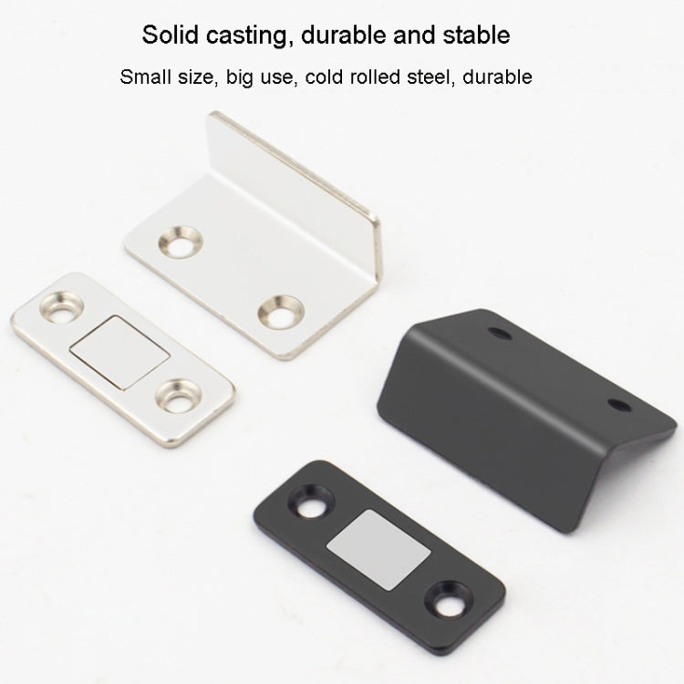 90 Degree No-Punch Invisible Door Suction Thin Section Wardrobe Sliding Door Magnetic Suction(Silver)