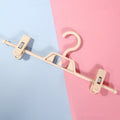 360 Degree Rotatable Non-Slip Multifunctional Clothes Hanger Home Wardrobe Traceless Pants Hanging Clip(Apricot)