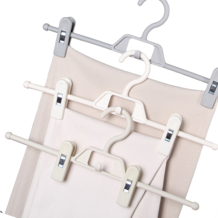 360 Degree Rotatable Non-Slip Multifunctional Clothes Hanger Home Wardrobe Traceless Pants Hanging Clip(Apricot)