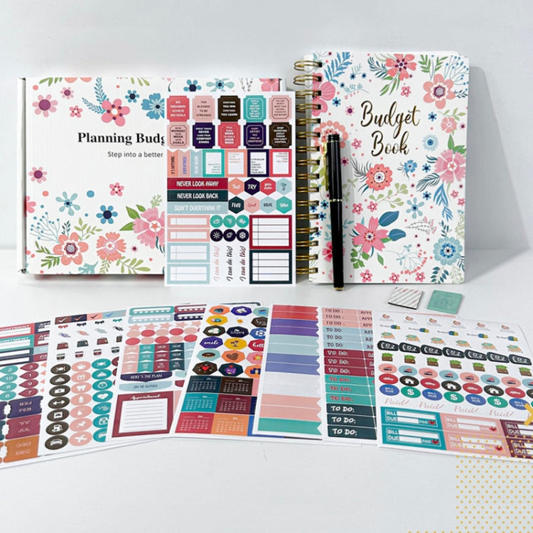 Weekly and Monthly Planner & Sticker Set Schedule Handbook Budget Notebook(JH001)