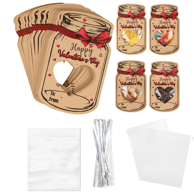 Valentine Day Bottle Shape Greeting Card Holiday Gift Exchange Card Kids Party Favor Message Card, Spec: 24pcs /Set