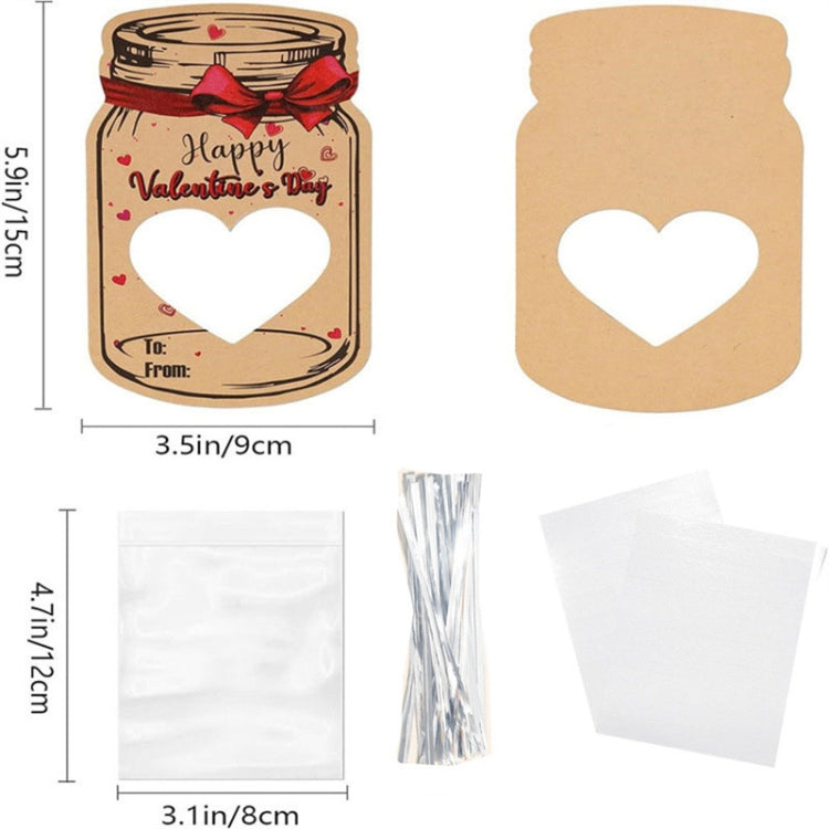 Valentine Day Bottle Shape Greeting Card Holiday Gift Exchange Card Kids Party Favor Message Card, Spec: 24pcs /Set