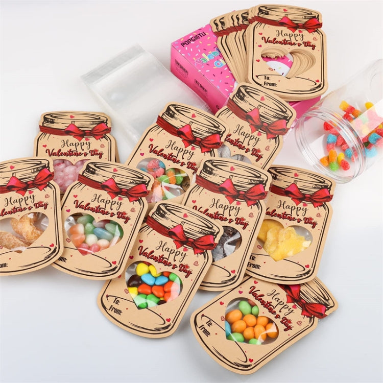Valentine Day Bottle Shape Greeting Card Holiday Gift Exchange Card Kids Party Favor Message Card, Spec: 24pcs /Set