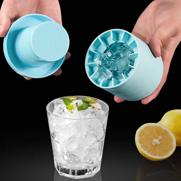 Cylindrical Silicone Ice Cube Cup Ice Making Mold(Yellow)