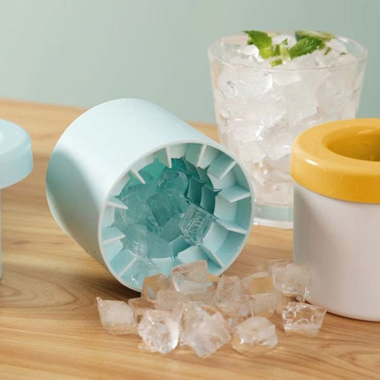 Cylindrical Silicone Ice Cube Cup Ice Making Mold(Blue)