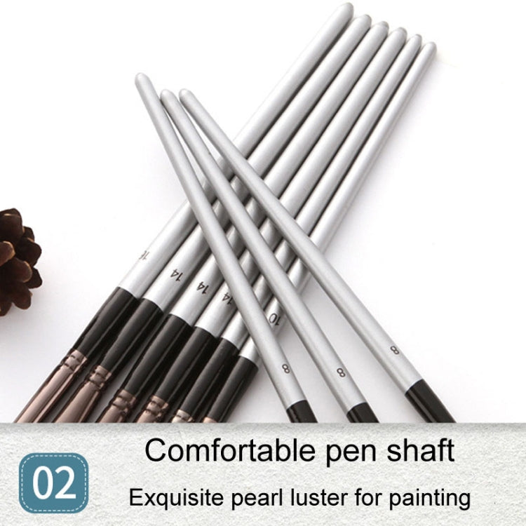 ZHU TING 24pcs /Set Nylon Bristle Paintbrush Set Painting Watercolor Brushes With Cloth Bag(Orange Red Rod)