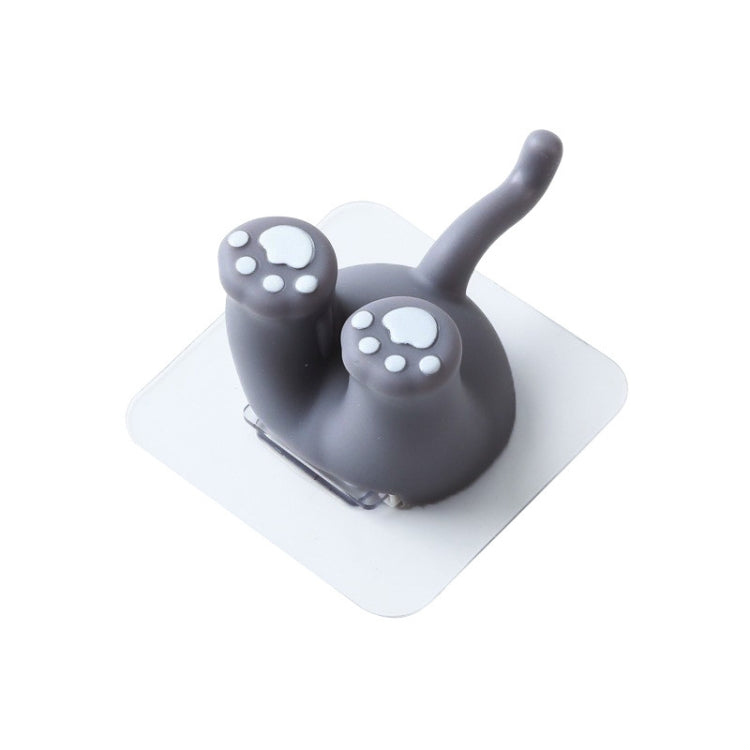 Cartoon Animal Punch-free Hook Traceless Plug Holder Bathroom Cute Toothbrush Hanger, Spec: Cat Tail