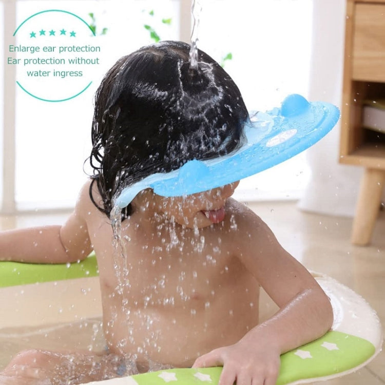 Baby Shampoo Waterproof Ear Protection Adjustable Shower Cap(Pink)