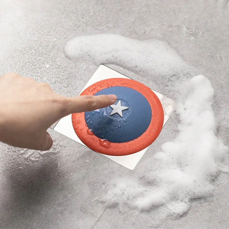 Push Switch Kitchen Sink Filter Deodorizer Cover(Blue Red)