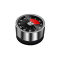Kitchen Stainless Steel Mechanical Timer Student Time Management Reminder Baking Alarm Clock(Black)