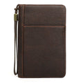 CONTACTS FAMILY CF5009 Genuine Leather Multifunctional Travel Convenient Cigar Box with Wrist Strap(Coffee)