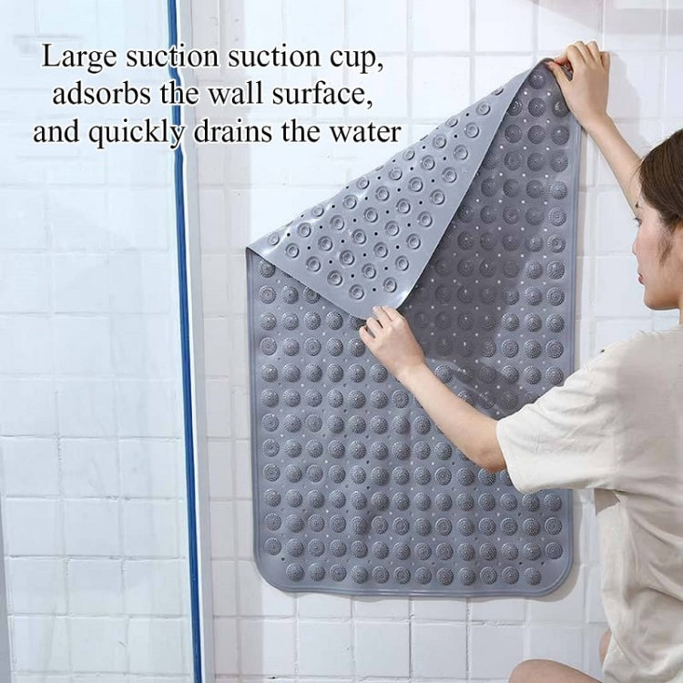PVC Bathroom Non-slip Mat Thickened Massage Water-proof Foot Mat, Size: 58x88cm(Pink)