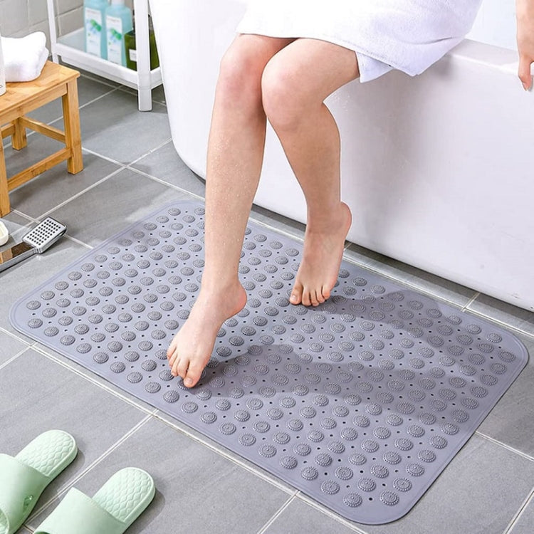 PVC Bathroom Non-slip Mat Thickened Massage Water-proof Foot Mat, Size: 36x68cm(Dark Sky Gray)