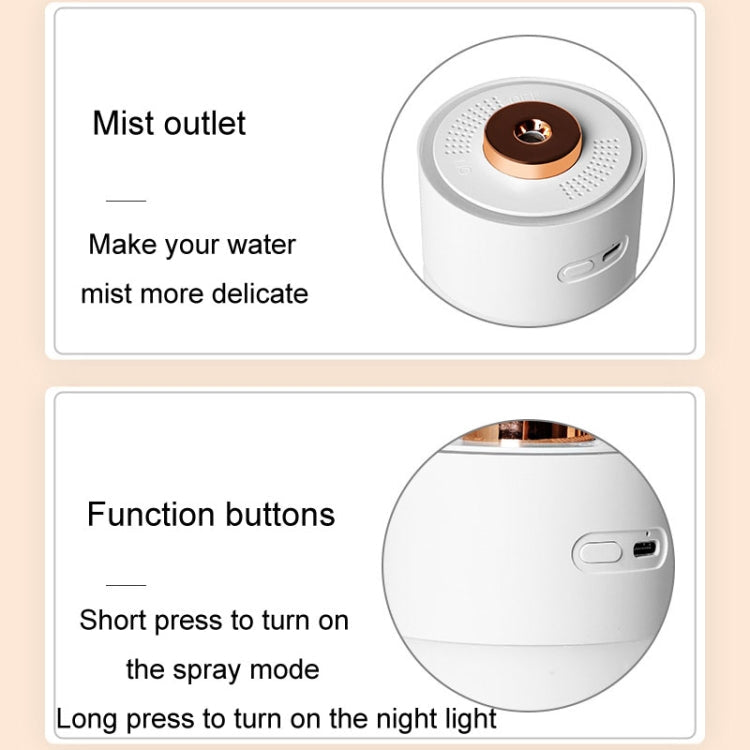 USB Colorful Cup Humidifier Home Car Ambient Light Desktop Air Purifier(White)