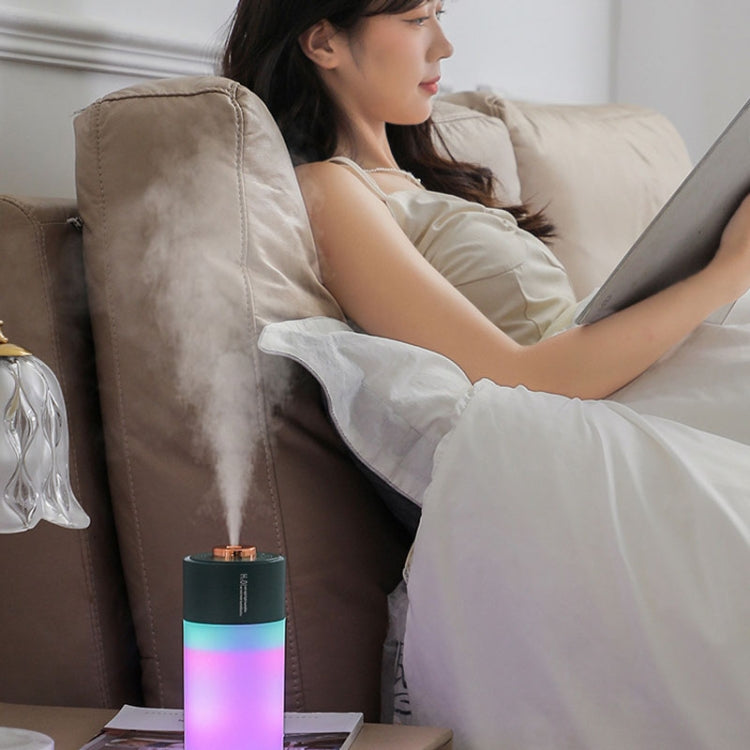 USB Colorful Cup Humidifier Home Car Ambient Light Desktop Air Purifier(Pink)