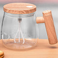 400ml Automatic Stirring Mug Maple Electric Coffee Cup, Style: Battery Transparent Cup