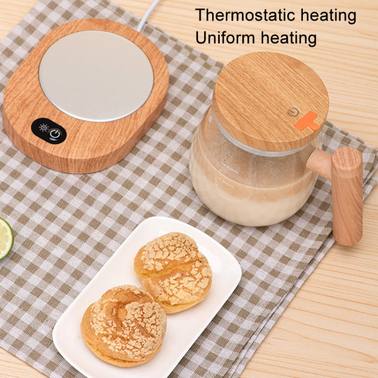 400ml Automatic Stirring Mug Maple Electric Coffee Cup, Style: Battery Champagne Gold Cup+Thermostatic Coaster