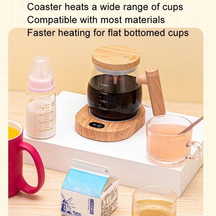 400ml Automatic Stirring Mug Maple Electric Coffee Cup, Style: Battery Colorful Cup+Thermostatic Coaster