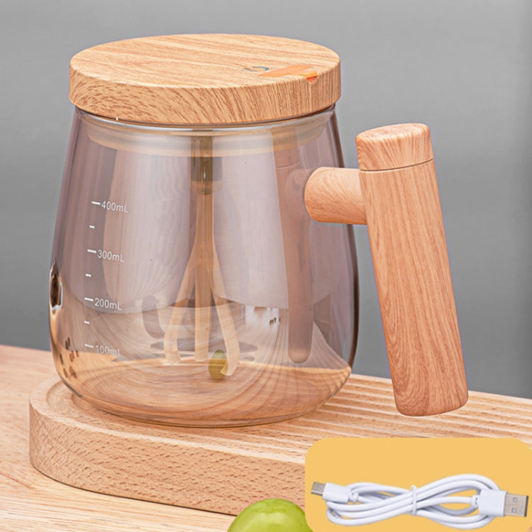 400ml Automatic Stirring Mug Maple Electric Coffee Cup, Style: Rechargeable Champagne Gold Cup