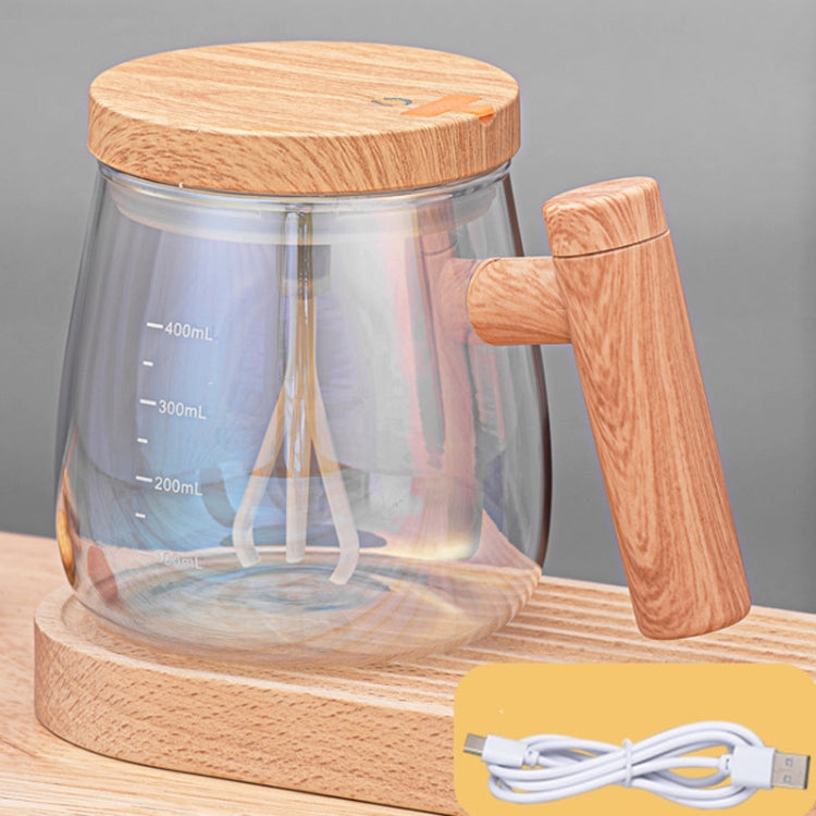 400ml Automatic Stirring Mug Maple Electric Coffee Cup, Style: Rechargeable Colorful Cup