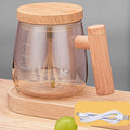 400ml Automatic Stirring Mug Maple Electric Coffee Cup, Style: Rechargeable Champagne Gold Cup+Thermostatic Coaster