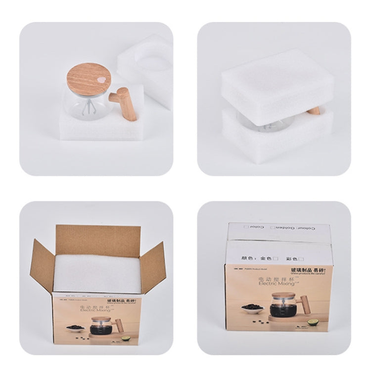 400ml Automatic Stirring Mug Maple Electric Coffee Cup, Style: Battery Champagne Gold Cup