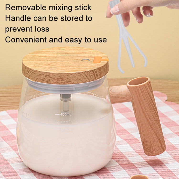 400ml Automatic Stirring Mug Maple Electric Coffee Cup, Style: Rechargeable Colorful Cup+Thermostatic Coaster