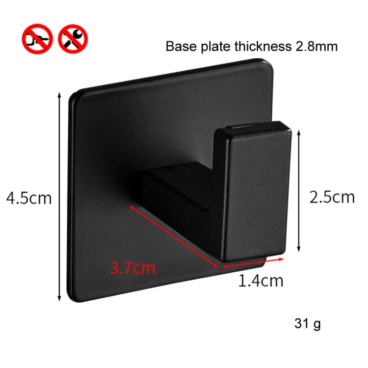 Thickened Solid Hooks Toilet Clothes Hooks Aluminum Free Perforation Wall Clothes Hat Hanger, Model Number: 9524