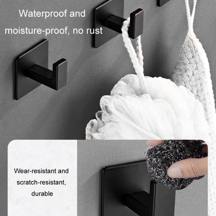 Thickened Solid Hooks Toilet Clothes Hooks Aluminum Free Perforation Wall Clothes Hat Hanger, Model Number: 9524
