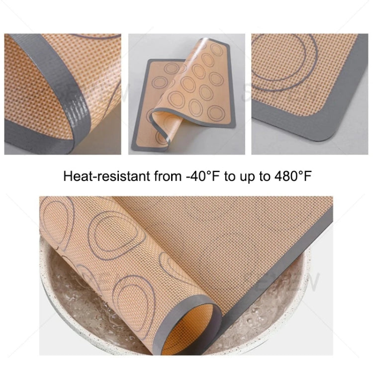 High Temperature Resistant Silicone Baking Mat Macaron Puff Oven Mat(Gray 30 Circle)