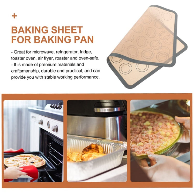 High Temperature Resistant Silicone Baking Mat Macaron Puff Oven Mat(Gray 30 Circle)