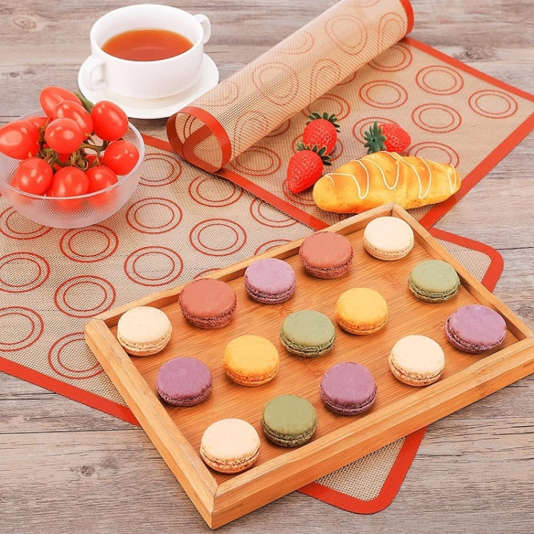 High Temperature Resistant Silicone Baking Mat Macaron Puff Oven Mat(Gray 30 Circle)