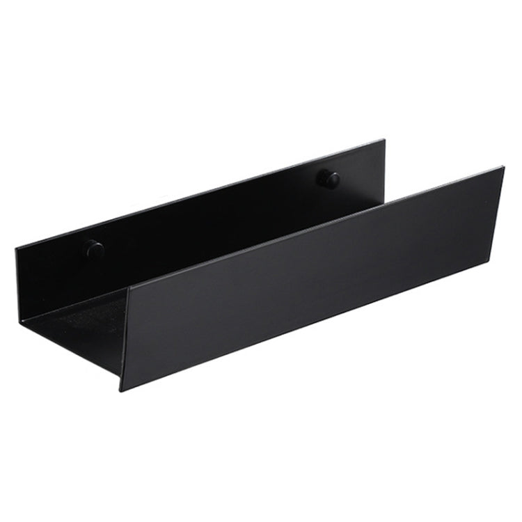 No-Punch Bathroom Shelf Washstand Convenient Storage Rack, Specification: 30cm Black Paint